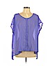 Lyss Loo 100% Polyester Purple Short Sleeve Blouse Size 1X - photo 1