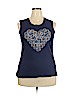 Zoe+Liv 100% Cotton Blue Tank Top Size XXL - photo 1