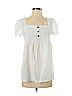 BCBGMAXAZRIA 100% Cotton White Short Sleeve Blouse Size S - photo 1