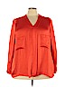 Anthology 100% Polyester Orange Long Sleeve Blouse Size 24 - photo 1