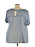 Loralette 100% Polyester Blue Short Sleeve Blouse Size 3X - photo 2