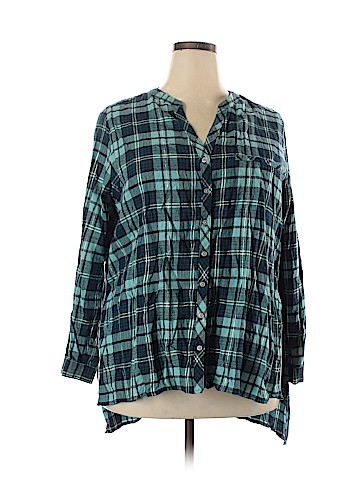 Roaman's Long Sleeve Button-Down Shirt (view 1)