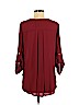 Lush 100% Polyester Red 3/4 Sleeve Blouse Size M - photo 2