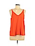 Topshop 100% Polyester Orange Sleeveless Blouse Size 8 - photo 1