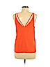 Topshop 100% Polyester Orange Sleeveless Blouse Size 8 - photo 2