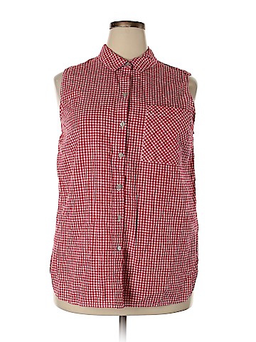 Faded Glory Sleeveless Button-Down Shirt (view 1)