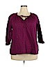 Laura Scott 100% Cotton Purple 3/4 Sleeve Blouse Size 2X - photo 1