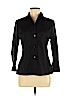 Linda Allard Ellen Tracy Black Long Sleeve Button-Down Shirt Size 8 - photo 1