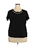 Bar III Black Short Sleeve Blouse Size XXL - photo 1