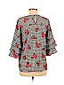 Faith and Joy Black 3/4 Sleeve Blouse Size M - photo 2