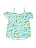 Abercrombie 100% Polyester Floral Green Short Sleeve Blouse Size 13/14 - photo 2