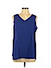 Apt. 9 100% Polyester Blue Sleeveless Blouse Size L - photo 1