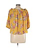 Lily White 100% Polyester Yellow 3/4 Sleeve Blouse Size L - photo 2