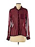 Full Tilt 100% Polyester Burgundy Long Sleeve Blouse Size M - photo 1