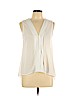 Monteau 100% Polyester White Sleeveless Blouse Size L - photo 1