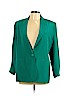 Savannah 100% Silk Green Silk Blazer Size M (petite) - photo 1