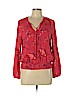 Mudd 100% Rayon Red Long Sleeve Blouse Size L - photo 1