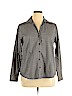 pink & chartreuse Black Long Sleeve Button-Down Shirt Size 16 - photo 1