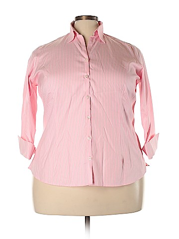 Lands' End 3/4 Sleeve Button-Down Shirt (view 1)