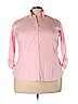 Lands' End 100% Cotton Pink 3/4 Sleeve Button-Down Shirt Size 20 - photo 1