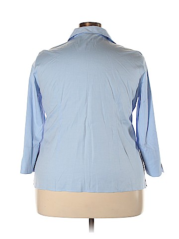 Lands' End 3/4 Sleeve Button-Down Shirt (view 2)