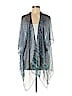 Mudd 100% Polyester Blue Kimono One size - photo 1