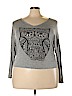 L.A. Teez Downtown Gray Long Sleeve Top Size 2X - photo 1
