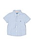 Andy & Evan 100% Cotton Checkered-gingham Blue Short Sleeve Button-Down Shirt Size 2T - photo 1