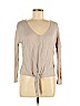 H&M 100% Linen Tan Long Sleeve Top Size M - photo 1