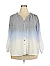 Meera Lane Blue Long Sleeve Blouse Size 2X - photo 1