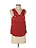 Lush 100% Rayon Orange Sleeveless Blouse Size S - photo 1