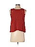 Lush 100% Rayon Orange Sleeveless Blouse Size S - photo 2
