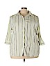 Apt. 9 Green 3/4 Sleeve Button-Down Shirt Size 3X - photo 1