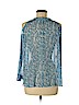 10 Crosby Derek Lam 100% Silk Blue Long Sleeve Silk Top Size 8 - photo 2