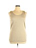 Lafayette 148 New York Tan Sleeveless Top Size 1X - photo 1