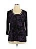 Dana Buchman Purple 3/4 Sleeve Top Size XL - photo 1