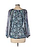 Lucky Brand Blue 3/4 Sleeve Blouse Size L - photo 2