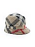 Burberry 100% Wool Checkered-gingham Tan Hat Size M - photo 1