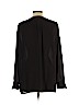 H&M 100% Polyester Black Long Sleeve Button-Down Shirt Size 12 - photo 2