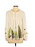 Ranna Gill 100% Cotton Ivory Long Sleeve Top Size L - photo 1