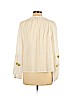 Ranna Gill 100% Cotton Ivory Long Sleeve Top Size L - photo 2