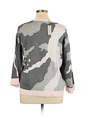 Cable Stitch Silk Pullover Sweater (view 2)