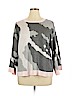 Cable Stitch Gray Silk Pullover Sweater Size XL - photo 1