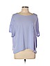 Lush 100% Polyester Purple Short Sleeve Blouse Size L - photo 1