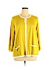 Persona by Marina Rinaldi Yellow Silk Cardigan Size XL - photo 1