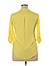 Lush 100% Polyester Yellow Long Sleeve Blouse Size L - photo 2