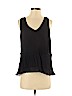 Zara 100% Polyester Black Sleeveless Blouse Size S - photo 1