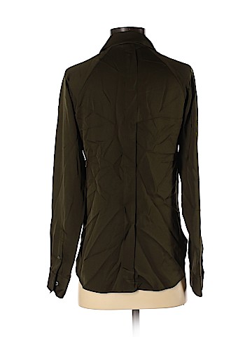 Theory Long Sleeve Silk Top (view 2)