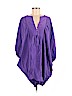 BCBGMAXAZRIA 100% Silk Purple Short Sleeve Silk Top One size - photo 1