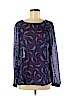 Ann Taylor LOFT 100% Polyester Purple Long Sleeve Blouse Size M - photo 1